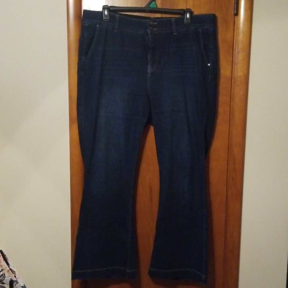 Lane Bryant "Tummy Tamer" Wide Leg Jeans